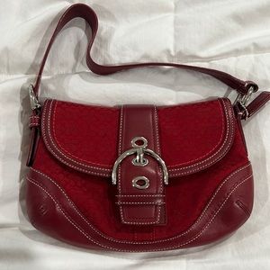Red, Coach purse